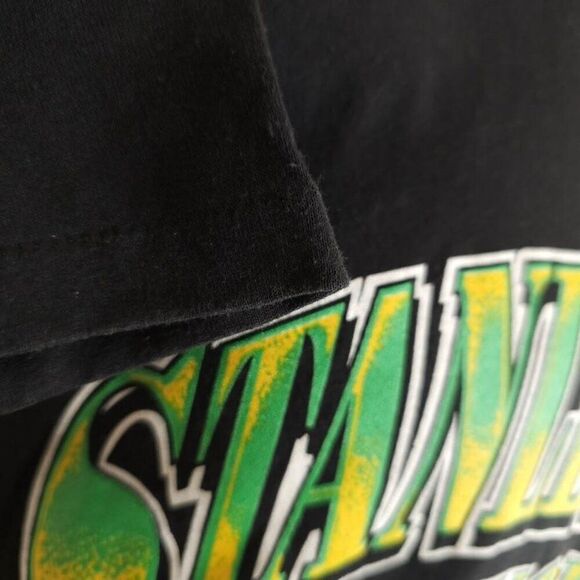 Vintage Minnesota North Stars T Shirt Mens Size Small Black 90s 1991 Made In USA - Picture 6 of 9